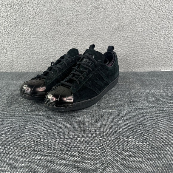 Adidas Eddie Huang's World Shoes Men's 12 Black Suede Leather Superstar 80s - Picture 1 of 10
